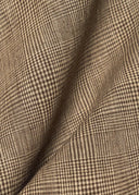 1 yarda de tela jacquard a cuadros bicolor de lino puro, 60" de ancho
