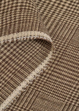 1 Yard Pure Linen Two Tone Plaid Jacquard Fabric 60" Width