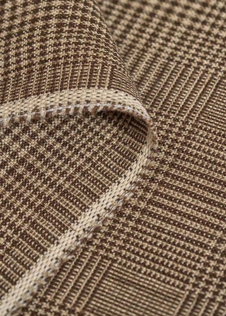 1 Yard Pure Linen Two Tone Plaid Jacquard Fabric 60" Width