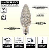 C9 Wonderful LED SMD Bulb (25 bulbs/bag) - Faceted, Pure White
