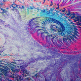 Fantasia Nylon Spandex Fabric - Blue/Purple Seashell Print, 58/60" Width (1 Yard)