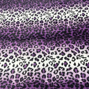 Leopard Print Faux Fur Fabric - Multi-Color Leopard Animal Print, 1.5" Width