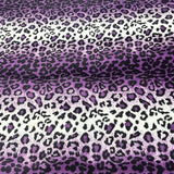 Leopard Print Faux Fur Fabric - Multi-Color Leopard Animal Print, 1.5" Width