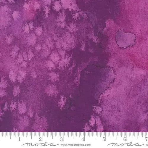 Cotton Print Purple Amethyst Flow Basics Watercolor Painting Fabric 44/45"