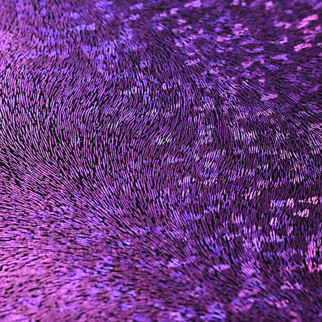Plume Dust Holo Nylon Spandex Fabric - Multicolor Hologram Plume, 58/60" Width (1 Yard)