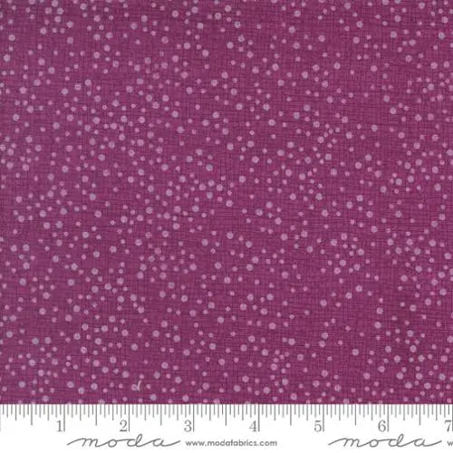 Cotton Print Purple Dahli Superbloom Dotty Thatched Fabric 44/45"