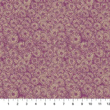 Cotton Purple Dahlias Fabric by Anna Maria