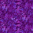 Cotton Print Purple Fern & Foliage Fabric 43/44"