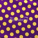 E-Z Dots Matte Nylon Spandex Fabric - Multicolor Polka Dots, 58/60" Width (1 Yard)