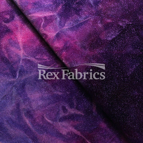 Crushed Tie Dye Velvet Polyester Spandex Velvet Fabric - Assorted Colors, Crushed Tie-Dye, 58/60" Width (1 Yard)