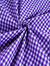Gingham 1/4" Checkered Poly Cotton Fabric - Checkered Pattern, 57/58" Width (1 Yard)