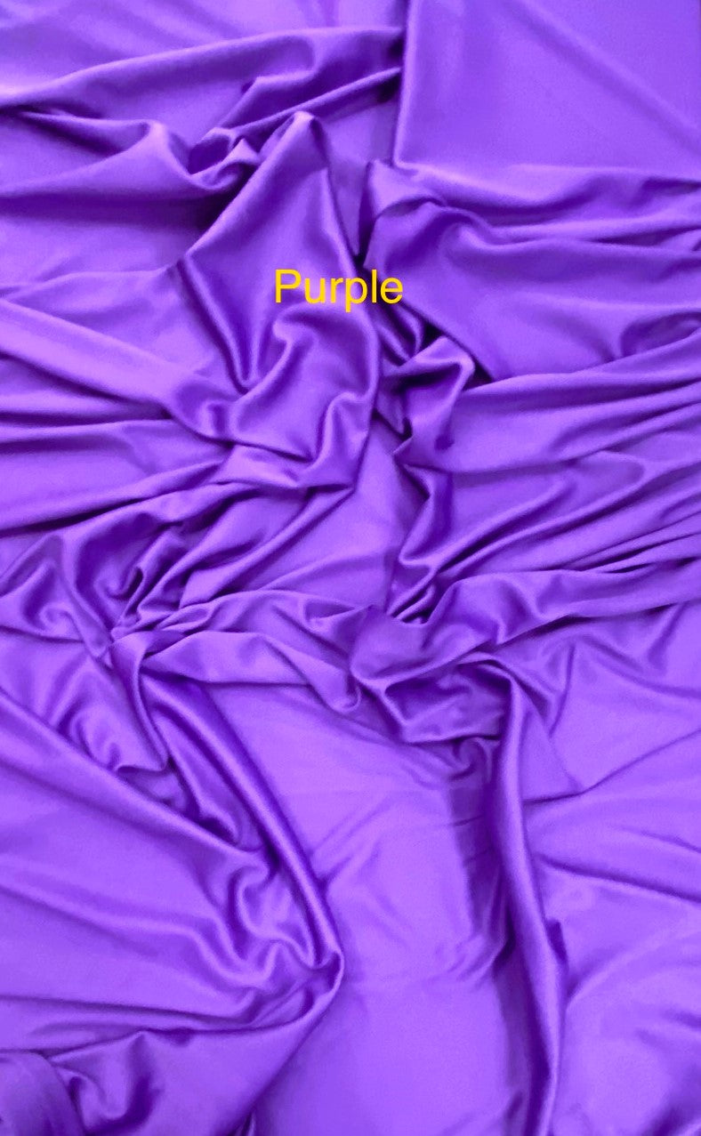 Stretch Lining Polyester Fabric - Purple, Matte Soft, 60" Width (1 Yard)