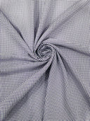 Gingham 1/8 Squares Polyester Poplin Fabric - Checkered Gingham, 60" Width (1 Yard)