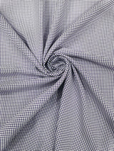 Gingham 1/8 Squares Polyester Poplin Fabric - Checkered Gingham, 60" Width (1 Yard)