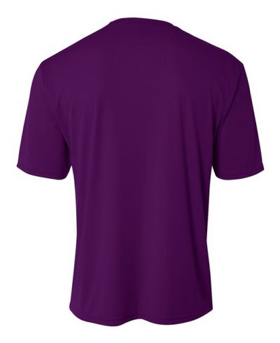 A4 NB3142 Youth Cooling Performance Crew Micro Poly Interlock Fabric - Purple, 44+ UPF, Moisture Wicking, Stain Release (1 Piece)