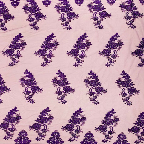Beaded Lace Fabric Helena Floral 50" Width