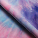 Tie Dye Tricot Poly Spandex Fabric - Firefly, Purple Power, Candy Craze, Volcano, Sun Rays, Tie-Dye Pattern, 58/60" Width (1 Yard)