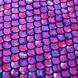 Mermaid Hologram Nylon Spandex Fabric - Holographic Mermaid Scales, 58/60" Width (1 Yard)