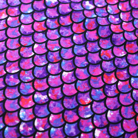 Mermaid Hologram Nylon Spandex Fabric - Holographic Mermaid Scales, 58/60" Width (1 Yard)