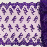 Beaded Lace Fabric Helena Floral 50" Width