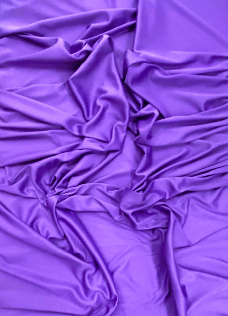 Stretch Lining Polyester Fabric - Purple, Matte Soft, 60" Width (1 Yard)