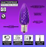 C9 Wonderful LED SMD Bulb (25 bulbs/bag) - Faceted, Purple
