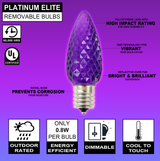 C9 Platinum Elite LED SMD Bulb (25 bulbs/bag) - Faceted, Purple