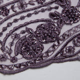 1 Yard 52" Wide Elegant Intricate Embroidered Tulle Lace Fabric Formal Wear