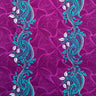 Paradise Floral Vines Cotton Fabric - Purple, Pine Green, Golden Brown, Floral Vine Print, 36" X 44-45" (1 Yard)
