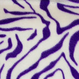 Zebra Print Fleece Polyester Fabric - Zebra Print, 60" Width, 280 GSM (1 Yard)
