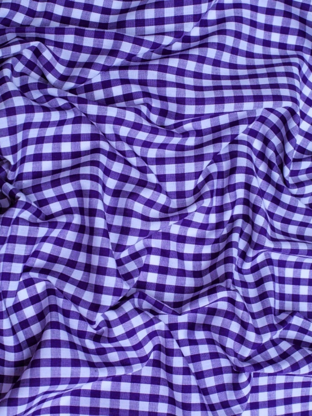 Gingham 1/4" Checkered Poly Cotton Fabric - Checkered Pattern, 57/58" Width (1 Yard)