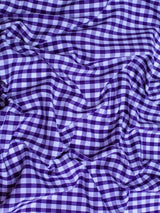 Gingham 1/4" Checkered Poly Cotton Fabric - Checkered Pattern, 57/58" Width (1 Yard)