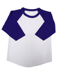 Lucky Friends Youth Raglan Cotton Fabric - Purple, Raglan, 3/4 Sleeve (1 Piece)