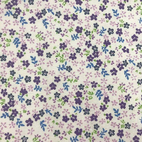 Mini Daisy Floral Poly Cotton Fabric - Fuchsia, Purple, Red, Royal Blue Mini Daisy Floral, 58/60" Width