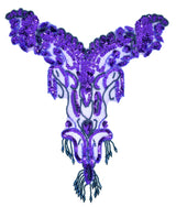 Beaded Sequins Applique 12x12 Dangling