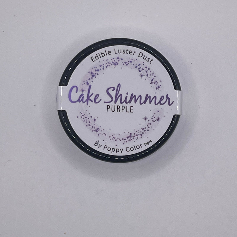 Cake Shimmer Purple by Poppy Paint 100% Edible Luster Dust 3g for Cake Decorating