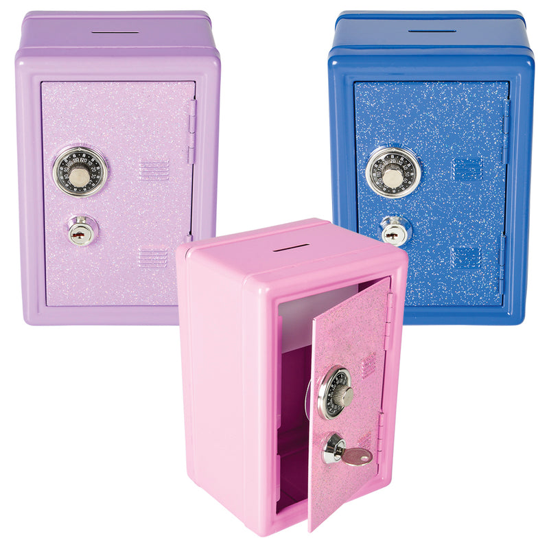 Glitter Locker Safe Bank 7"