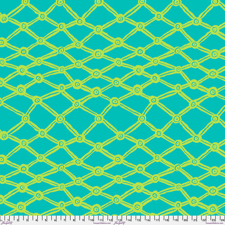 Cotton Wideback Fabric Aqua Nets 108"