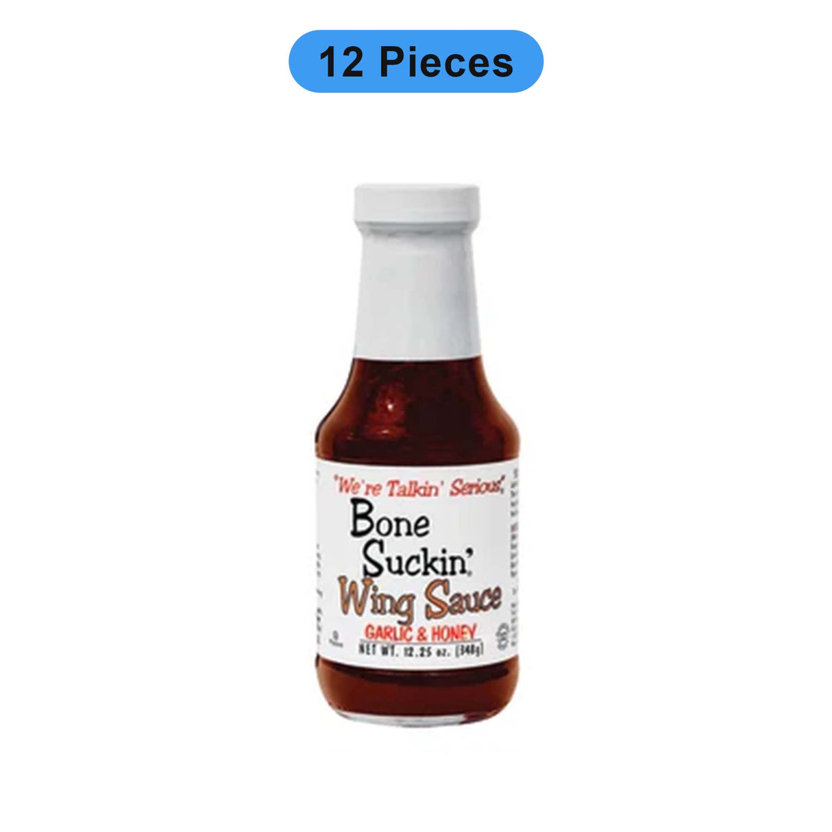 BONE SUCKIN' WING SAUCE GARLIC & HONEY 12.25 OZ BOTTLE