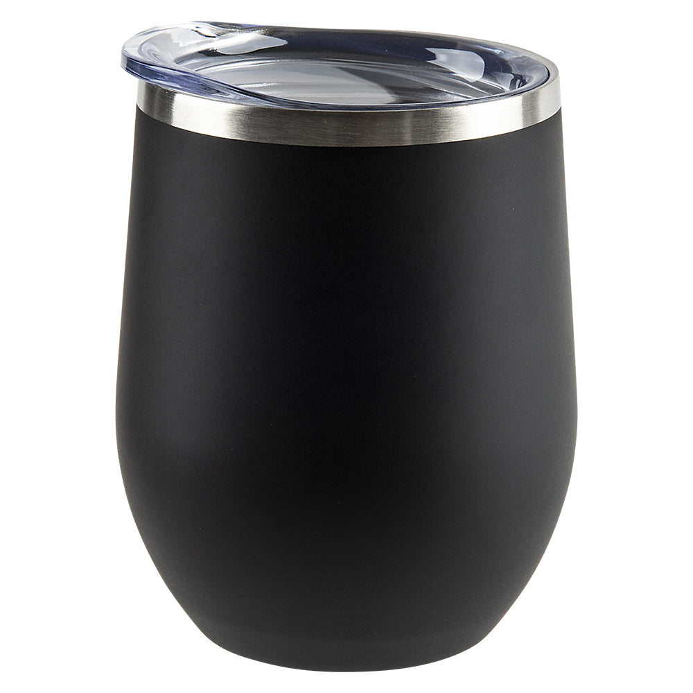 Wine Tumbler 12oz Double Wall Black