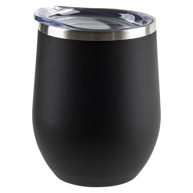 Wine Tumbler 12oz Double Wall Black