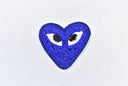 Embroidered Heart Patch with Eyes