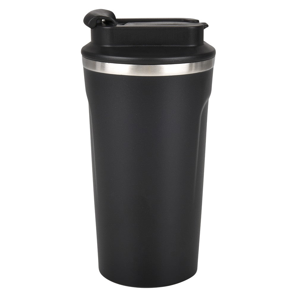 Black Tumbler 17oz Double Wall Dual Flip Lid