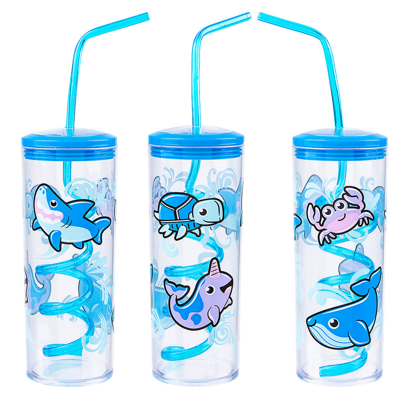 Aquatic Cup With Twisty Straw 11oz