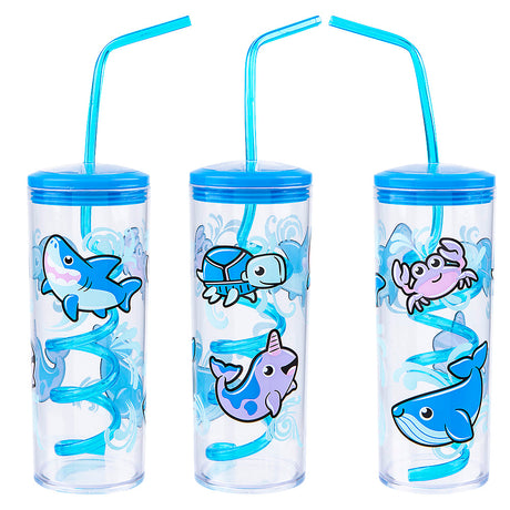 Aquatic Cup With Twisty Straw 11oz