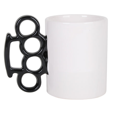 Brass Knuckle Mug White