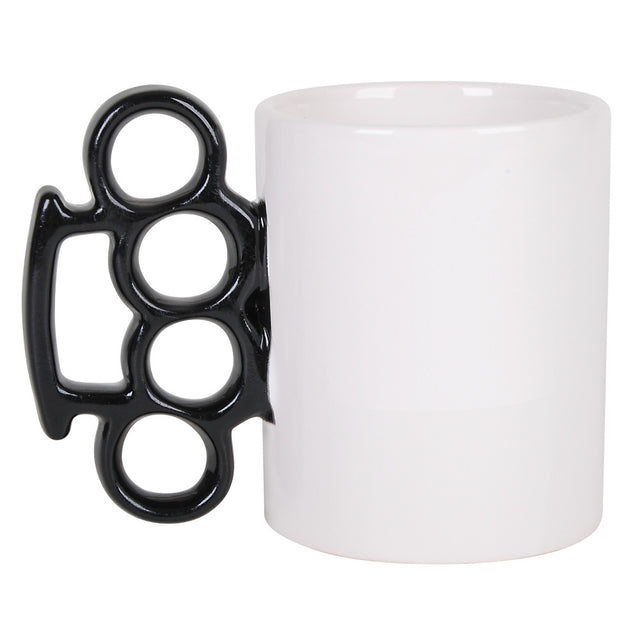 Brass Knuckle Mug White