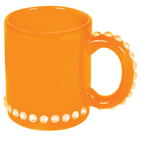 Orange Mug With Rhinestone