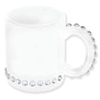 Ceramic White Mug With Rhinestone