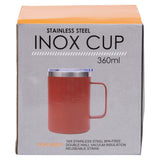 Stainless Steel Black Coffee Mug 12oz